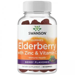 Swanson Elderberry - Czarny bez, Cynk, Witamina C - żelki