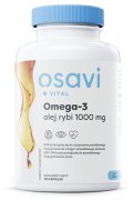 OSAVI Omega-3 Olej Rybi, 1000mg (Naturalny smak) - 120 kapsułek