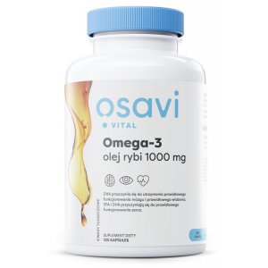 OSAVI Omega-3 Olej Rybi, 1000mg (Naturalny smak)