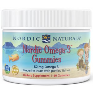 Nordic Omega-3 Gummies, 82mg Tangerine Treats - mandarynka