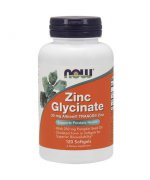 NOW FOODS Zinc Glycinate (Glicynian cynku) 30mg - 120 kapsułek
