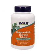 NOW FOODS Magnesium Citrate (Cytrynian Magnezu) 134mg - 90 kapsułek