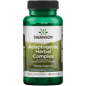 SWANSON Rhodiola, Ashwagandha i Żeń szeń - Kompleks adaptogenów