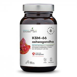 AURA HERBALS Ashwagandha KSM-66 Korzeń 500 mg