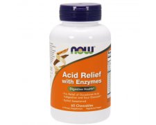 NOW FOODS Acid Relief with Enzymes 60 tabletek do ssania