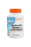 DOCTOR'S BEST Betaina Pepsyna i Goryczka - Betaine HCL - 360 kapsułek