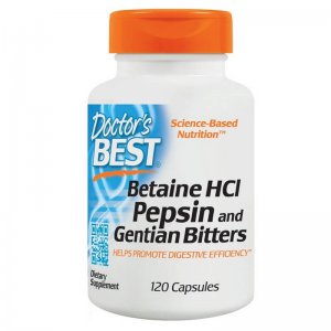 DOCTOR'S BEST Betaina Pepsyna i Goryczka - Betaine HCL 
