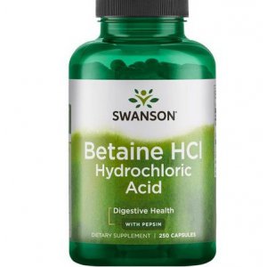 SWANSON Hydrochloric acid (Betaina 325mg + Pepsyna 82mg)