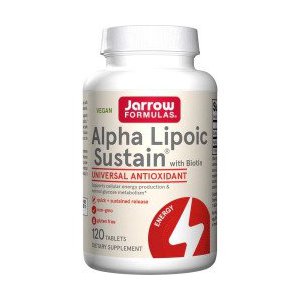 Jarrow Formulas Kwas Alfa Liponowy i Biotyna 300 mg