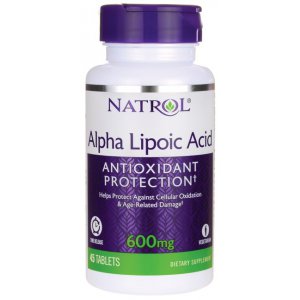 Natrol Alpha Lipoic Acid Time Release, 600mg Kwas alfa liponowy przedłużone uwalnianie 