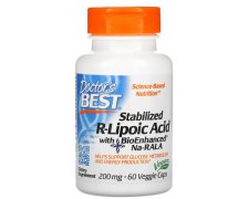 Doctor's Best Stabilized R-Lipoic Acid with BioEnhanced Na-RALA, 200mg (Kwas R-Liponowy)