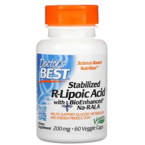 Doctor's Best Stabilized R-Lipoic Acid with BioEnhanced Na-RALA, 200mg (Kwas R-Liponowy)