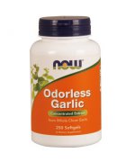 NOW FOODS Garlic Odorless (Czosnek bezzapachowy) - 250 kapsułek