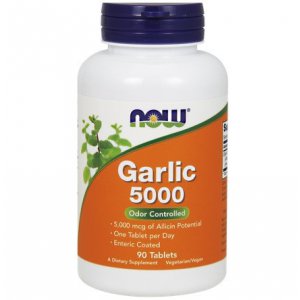 NOW Garlic 5000 Odor Controlled (czosnek bezzapachowy) 500mg