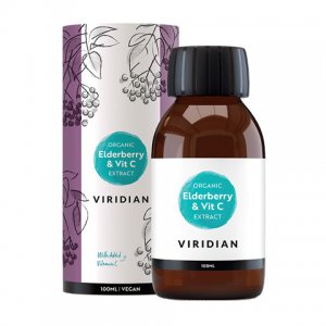 VIRIDIAN Organic Elderberry Extract + Vit C (Ekologiczny Ekstrakt z czarnego bzu + wit C)