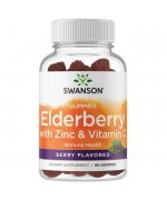 Swanson Elderberry - Czarny bez, Cynk, Witamina C - żelki - 60 żelek