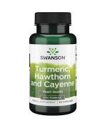 Swanson Turmeric, Hawthorn & Cayenne (układ sercowo-naczyniowy) - 60 kapsułek