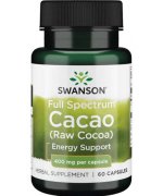 Swanson Full Spectrum kakao (Raw Cocoa), 400mg - 60 kapsułek