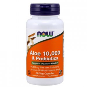 NOW Aloe Vera 10 000 & Probiotyki