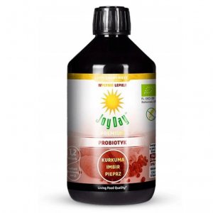 Joy Day Premium Probiotyk EKO w płynie Kurkuma Imbir Pieprz 500 ml