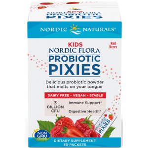Nordic Naturals Nordic Flora Kids Probiotic Pixies, 3 Billion CFU truskawka z maliną