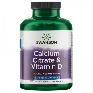 SWANSON Cytrynian wapnia & Witamina D3