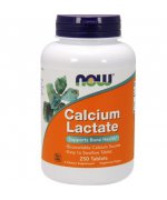 NOW FOODS Calcium Lactate (mleczan wapnia) - 250 tabletek