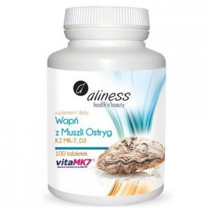 ALINESS Wapń (z muszli ostryg) K2 MK7 i D3