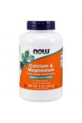 NOW Calcium & Magnesium (cytrynian wapnia i magnez) proszek Wit D 227 - Proszek 227g