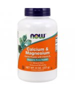 NOW Calcium & Magnesium (cytrynian wapnia i magnez) proszek Wit D 227 - Proszek 227g