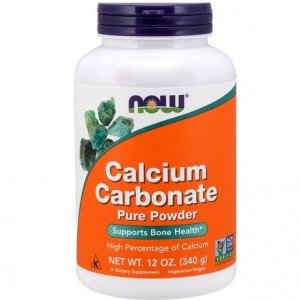 NOW Calcium carbonate (węglan wapnia) proszek 340g