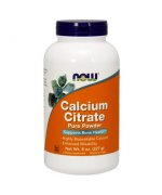 NOW Calcium Citrate (Cytrynian wapnia) 100% proszek 227g - Proszek 227g