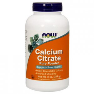 NOW Calcium Citrate (Cytrynian wapnia) 100% proszek 227g