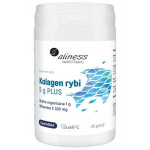 ALINESS Kolagen rybi 5 g PLUS siarka OptiMSM, witamina C 
