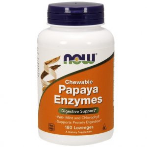 NOW Foods Papaya Enzymy tabletki do ssania