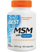 DOCTOR'S BEST MSM (siarka organiczna) OptiMSM 1000mg - 180 kapsułek