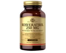 SOLGAR Resveratrol 250 mg with Red Wine Extract - Resweratrol 250 mg oraz wyciąg z czerwonego wina 