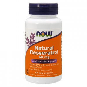 NOW FOODS Natural Resveratrol 50mg (Antyoksydanty)