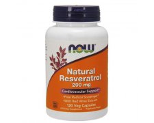 Now Foods Natural Resveratrol with Red Wine Extract 200mg (Antyoksydanty)