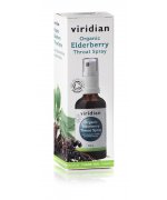 VIRIDIAN Ekologiczny Spray do gardła z czarnym bzem, miodem manuka oraz prawoślazem - 50 ml