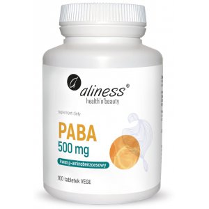 Aliness PABA (kwas p-aminobenzoesowy) 500mg 