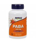 NOW PABA (Kwas p-aminobenzoesowy) 500mg - 100 kapsułek