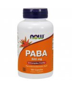 NOW FOODS PABA (Kwas p-aminobenzoesowy) 500mg - 100 kapsułek