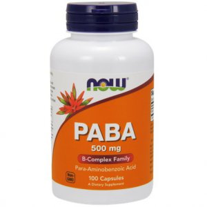 NOW PABA (Kwas p-aminobenzoesowy) 500mg