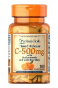 PURITANS PRIDE Witamina C o przedłużonym działaniu 500mg - 100 tabletek