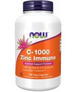 Now Foods C-1000 Zinc Immune - układ odpornościowy - 180 Kapsułek