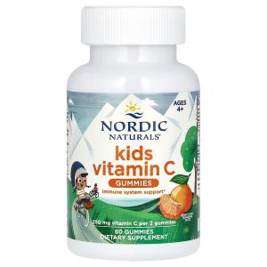 Nordic Naturals Kids Vitamin C Gummies, Tangy Tangerine Witamina C dla dzieci żelki
