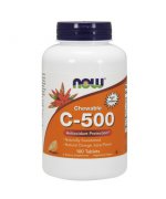 NOW Foods Witamina C 500mg do ssania o smaku pomarańczowym - 100 tabletek