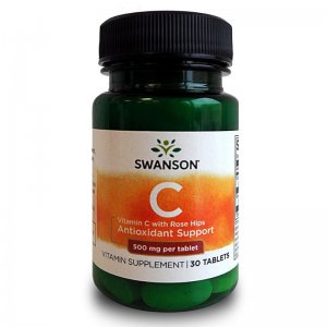 Swanson witamina C z dziką różą, 500mg
