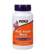 NOW FOODS Red Yeast Rice with CoQ10 ( czerwony ryż, koenzym Q10) 600mg - 60 kapsułek